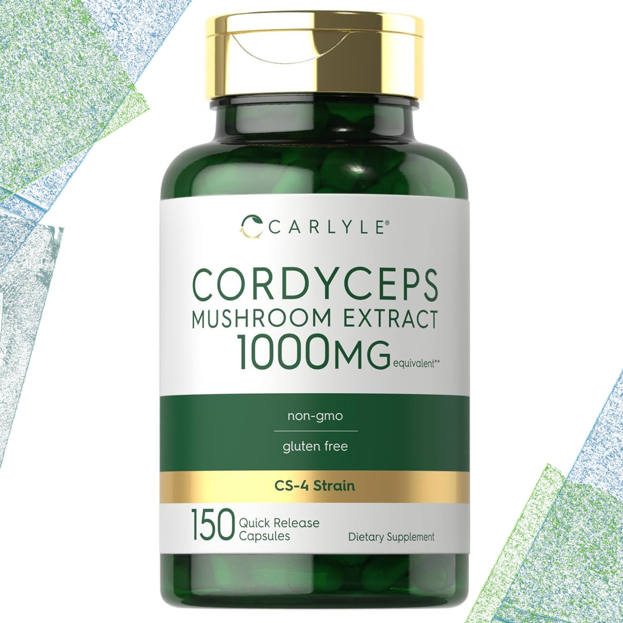 Кордицепс Carlyle Cordyceps Mushroom Extract 1000 мг в еквіваленті 150 капсул