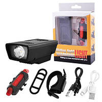 Велоліхтар 1803-1 XPE + STOP-5LED (red) з акумулятором