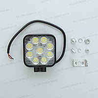 Фара-LED Квадрат 27W 82х80х30мм (3Wх9) 10/30V Ближнє/Flood MINI (87 27W) (1шт)