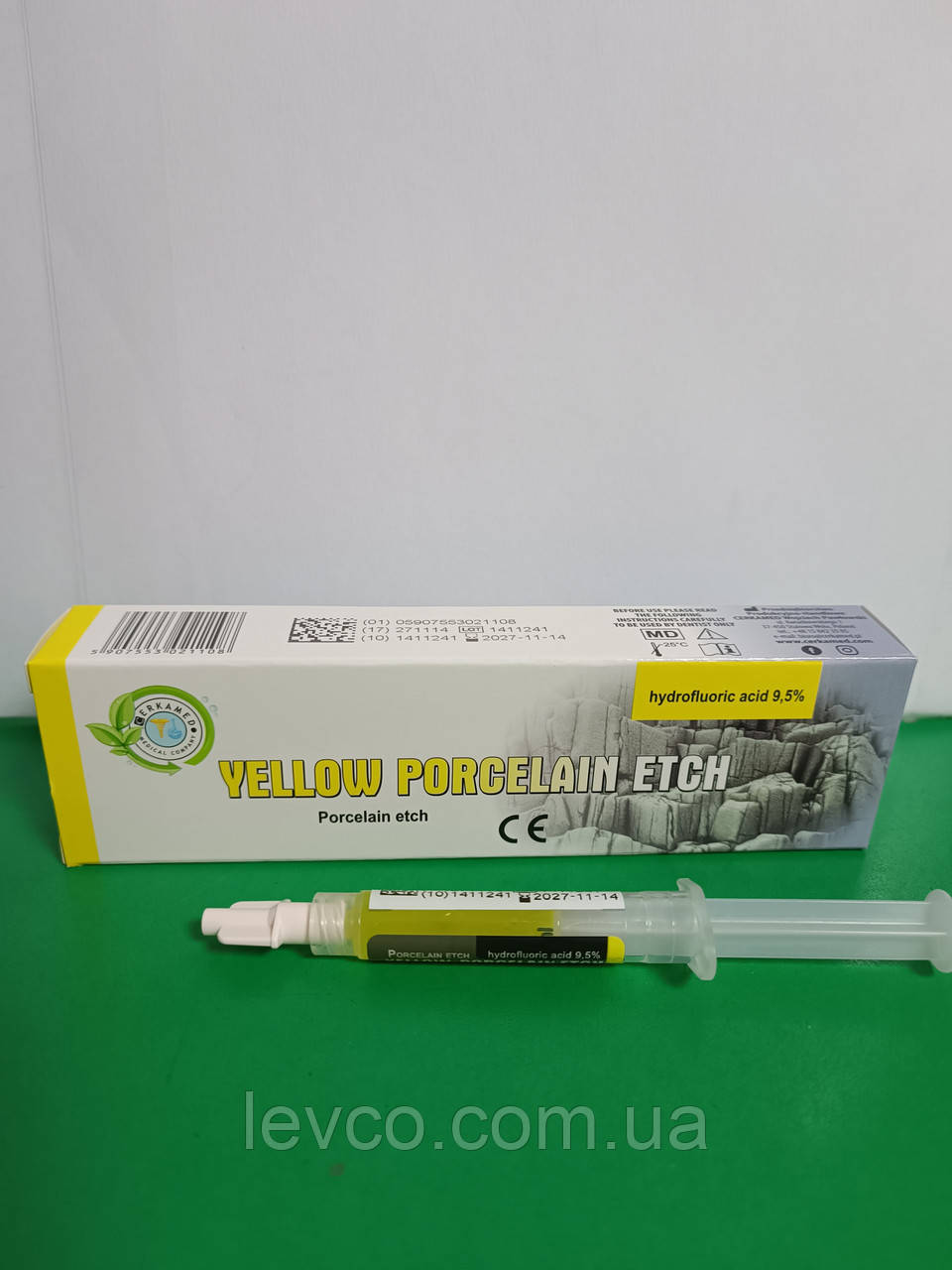 ПЛАВИКОВА КИСЛОТА 9,5 % Yellow Porcelain ETCH 2 мл, фото 1