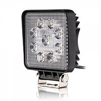 Фара-LED Квадрат 27W 110х110х50мм (3Wх9) 10/30V Ближнє/Flood (1шт)