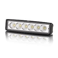 Фара-LED Прямокутник 18W 140х40х45мм (3Wх6) 10/30V Ближнє/Flood міні (07-18W MINI) (1шт)