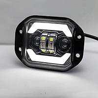 Фара-LED-Bi Квадрат 24W 125х90х55мм (9Wх4) 10/30V Дальнє/Ближнє/J09-W+Y+DRL+поворот