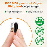 Коензим Besibest Liposomal Vegan CoQ10 Ubiquinol 1000 мг 60 вегетаріанських гелевих капсул, фото 5