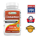 Best Naturals Cinnamon with Chromium 1000 мг (Кориця + Хром) 180 капсул, фото 6