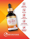Рідкий К2 + Д3 Carlyle Vitamin K2 MK-7 + D3, 59 мл, фото 6
