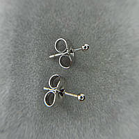 Сережки родій Xuping Гвоздики пусети Сріблястий 2 мм 227219