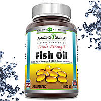 Риб'ячий жир Amazing Nutrition Triple Strength Fish Oil 1500 мг 120 гелевих капсул