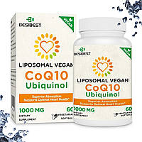 Коензим Besibest Liposomal Vegan CoQ10 Ubiquinol 1000 мг 60 вегетаріанських гелевих капсул