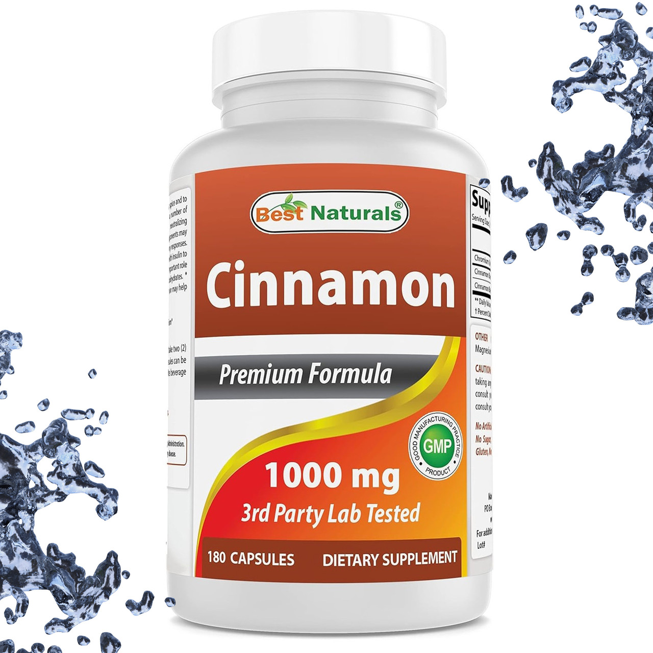 Best Naturals Cinnamon with Chromium 1000 мг (Кориця + Хром) 180 капсул