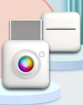Портативний термопринтер для друку без чорнила з RGB підсвічуванням X3-W1 білий