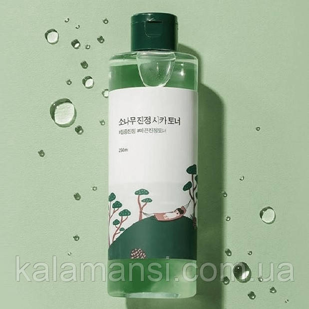 Тонер з екстрактами сосни та центели для проблемної шкіри Round Lab Pine Calming Cica Toner 250 мл, фото 1