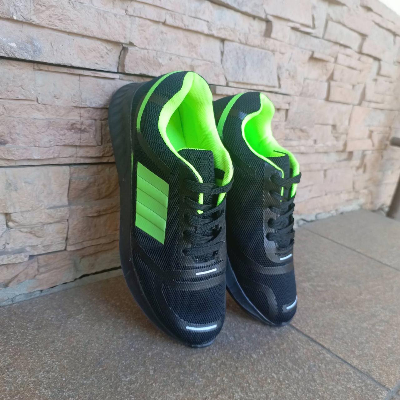 Кросівки чоловічі black/green (салатові)