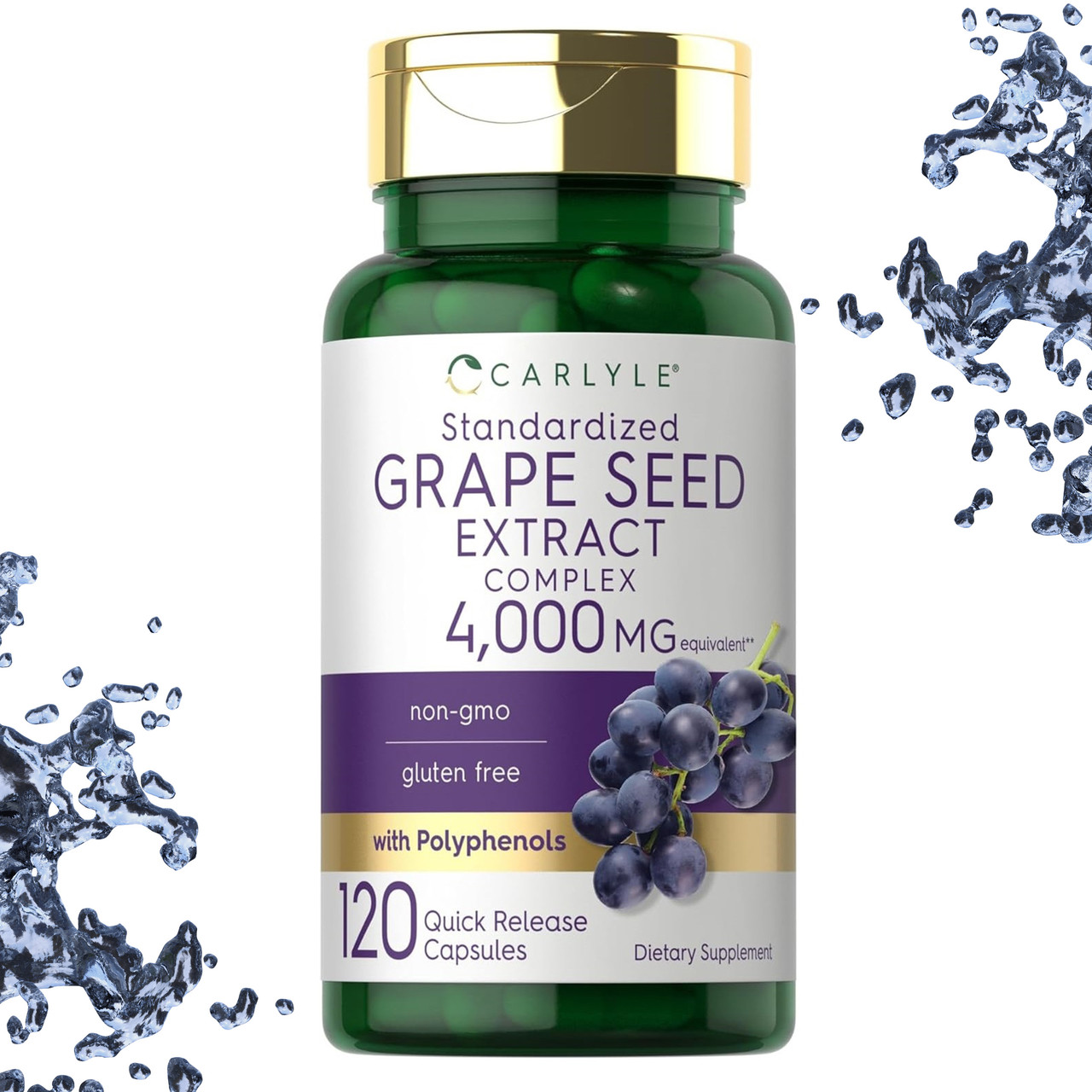 Carlyle Grape Seed Extract Complex 4000 мг еквівалент 120 капсул (Екстракт виноградної кісточки)
