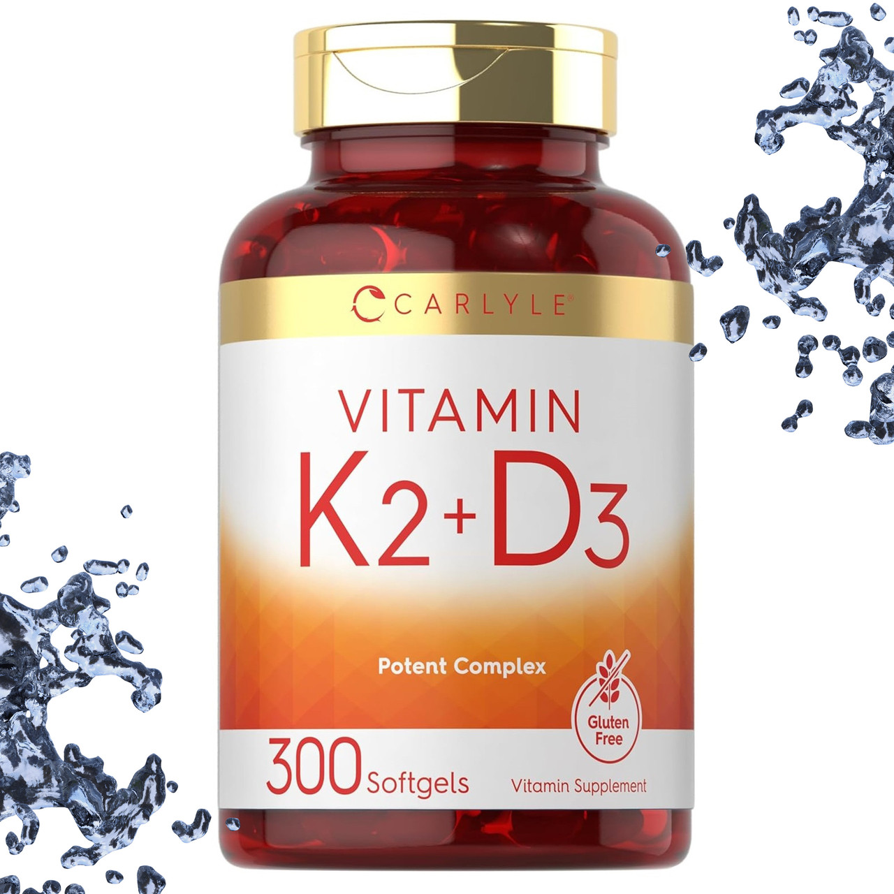Carlyle Vitamin K2 + D3, 300 гелевих капсул