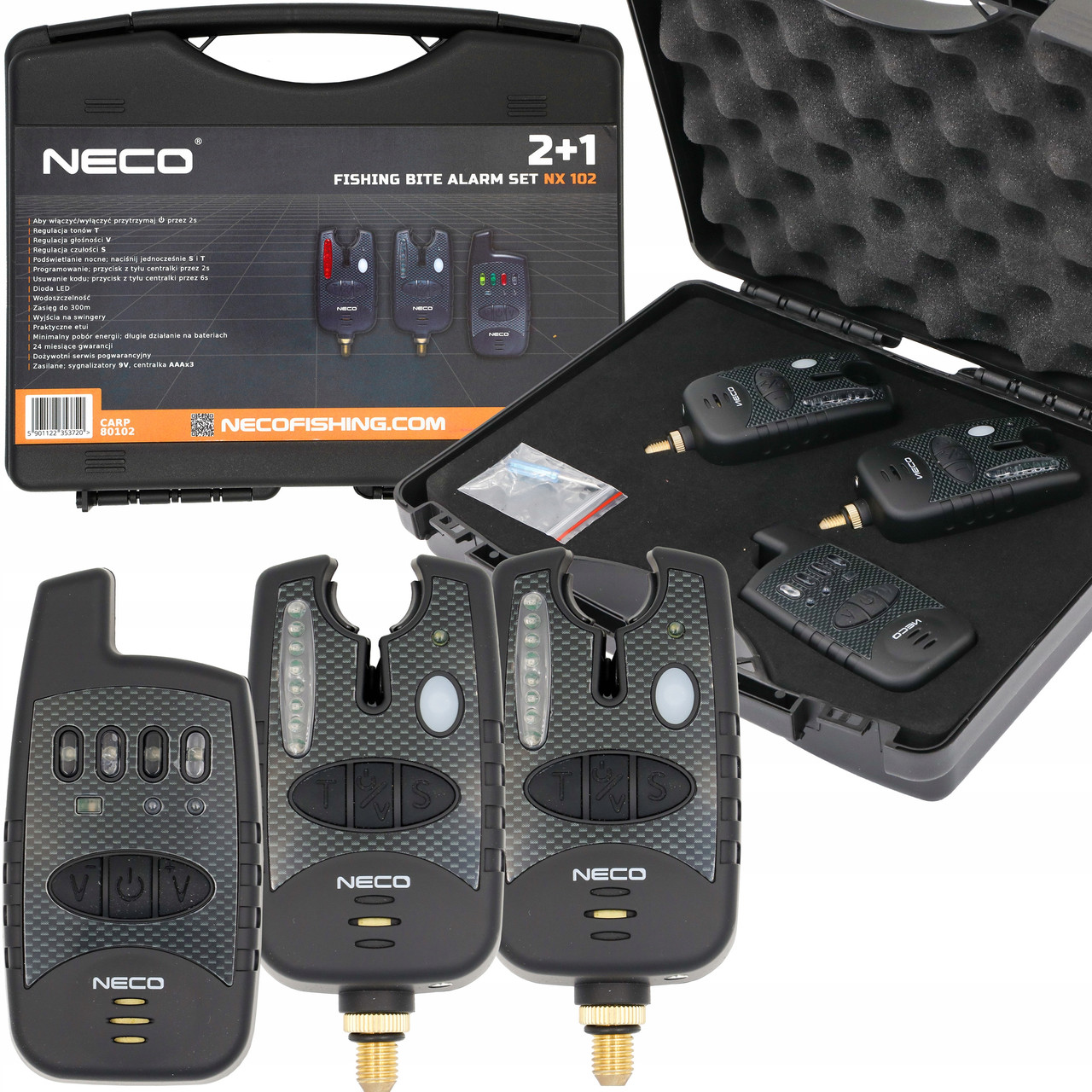Сигналізатор клювання NECO NX 102, комплект 2+1