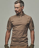 Тактическая боевая рубашка убакс Ubacs с коротким рукавом S-3XL цвет койот / олива, летний убакс, футболка