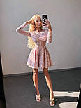Коротке плаття з корсетним верхом і спідницею у квітковий принт (р. 42, 44) 66035959, фото 4