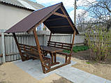 Дерев'яна альтанка, розбірна (на 8 людей) "Релакс", фото 2