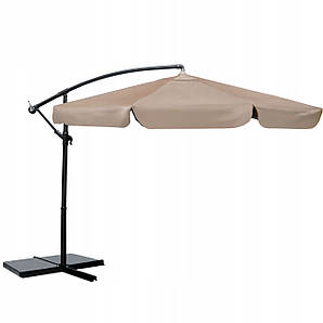 Велика складана садова парасолька з ручкою, чохлом, 6 сегментів, Ø 350 см