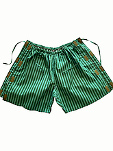 Адаптивні чоловічі труси / шорти  / нижня білизна на липучках зелені смужка 136 М