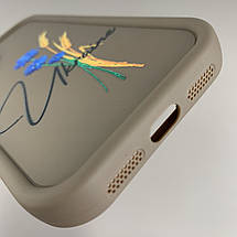 Чохол для Apple iPhone 11 з бортами з принтом Україна на телефон айфон 11 коричневий q06t, фото 4