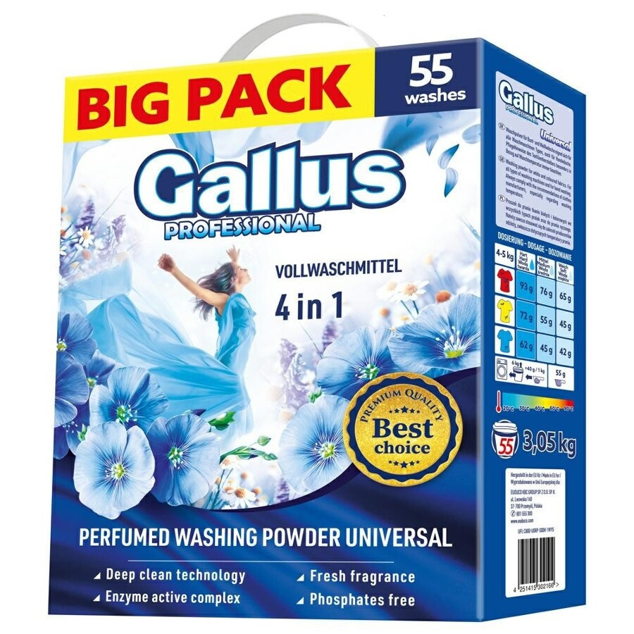 Порошок для прання універсальний Gallus Professional 4в1 3.05 кг