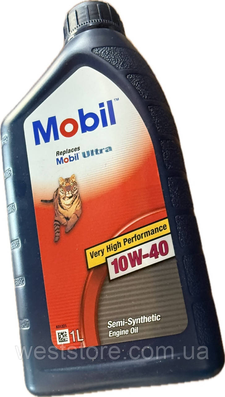 Олива моторна бензинова напівсинтетика 10W-40 1л Mobil ULTRA ESSO, фото 1
