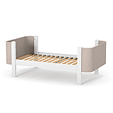 Ліжко підліткове Верес Монако Велюр 1600*800, Капучіно/білий, фото 2