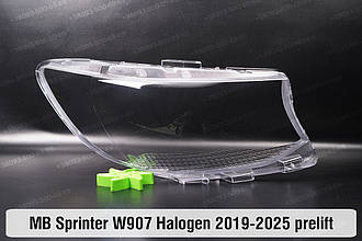 Скло фари Mercedes-Benz Sprinter W907 Halogen (2019-2025) дорест праве