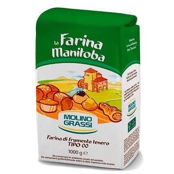 Борошно м’яких сортів пшениці Manitoba Molino Grassi, 1 кг