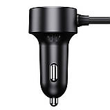 Автомобільний зарядний пристрій Baseus High Efficiency Pro 1-for-2 Car Cigarette Lighter 30W Cosmic Black, фото 5