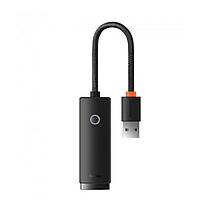 USB-Hub Baseus Lite Series Ethernet Adapter USB-A to RJ45 LAN Port (1000Mbps) Black