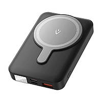 Зовнішній аккумулятор Vention 10000mAh Magnetic Wireless Power Bank (USB-C+Lightning+USB-C+USB-A+Wireless) 22.5W Black LED Display