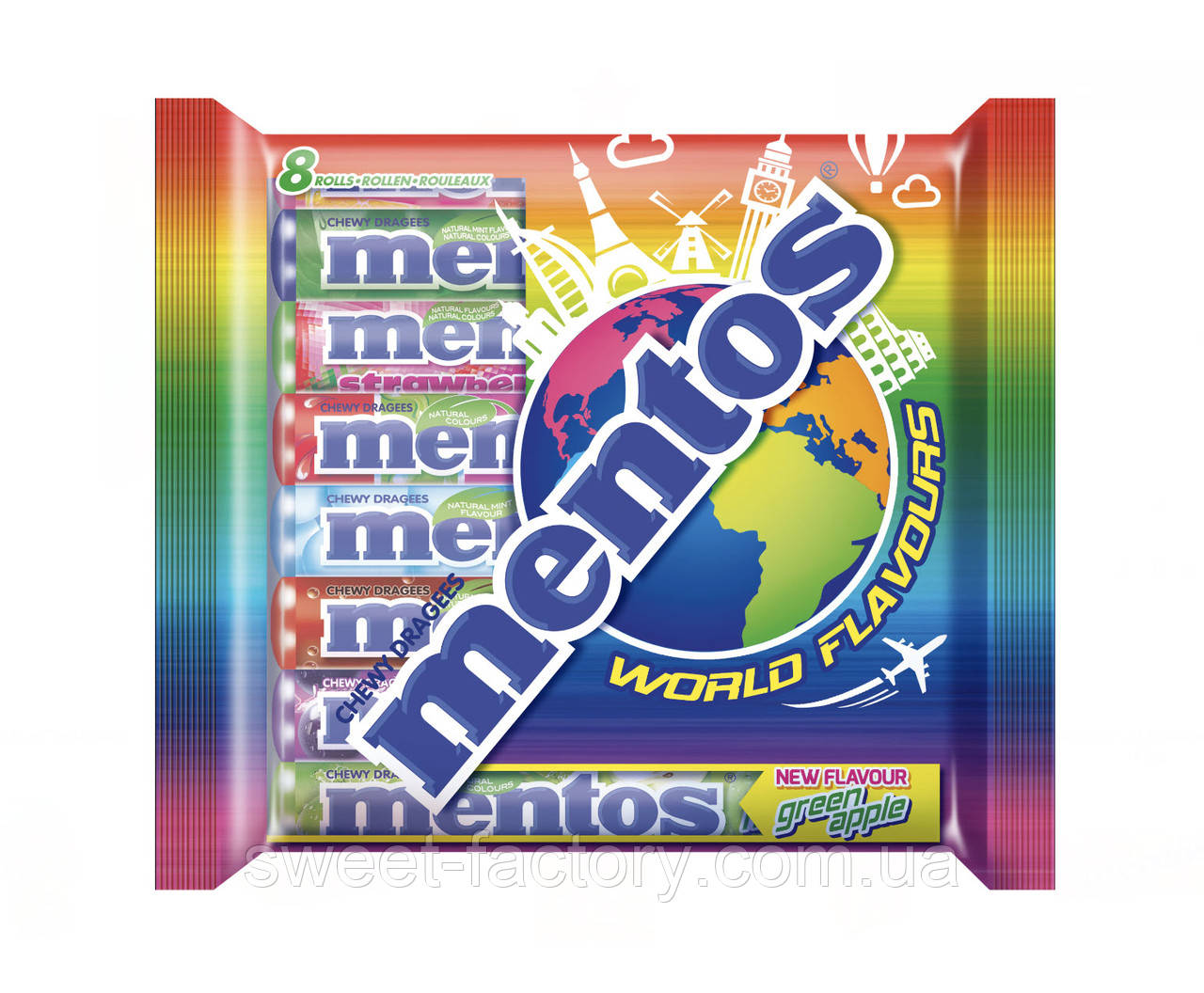 Жувальні цукерки Mentos World Flavours 8s 300g, фото 1