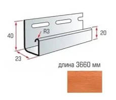 Планка J-trim Альта-Профиль Alta-Siding 3,66м дуб світлий