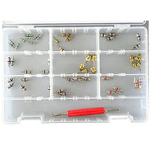 Набір заправних золотників (ніпелів), Набір сервісних портів для автокондиціонерів