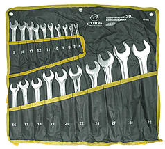 Набір ключів комбінованих Сталь 48486 (CRV з 20 шт., MIRROR)