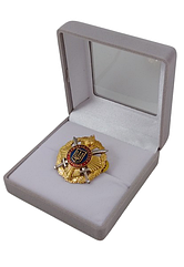 Класичний футляр для нагород, медалей, орденів, знаків, монет сірий оксамитовий 283