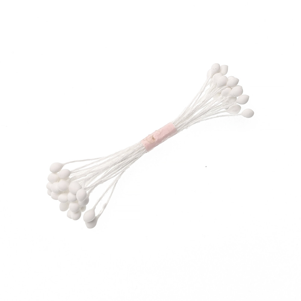 Тайські тичинки круглі, 23-25 ниток, 1.5 мм, БІЛІ, фото 1