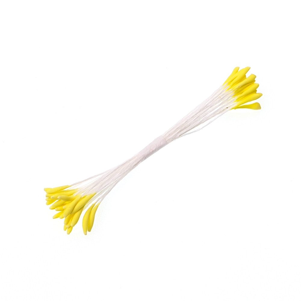 Тайські тичинки подовжені, 23-25 ниток, 1х10 мм, ЯСКРАВО-ЖОВТІ, фото 1