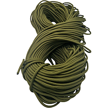 Міцний гамаковий шнур, товщина, 5 мм, поліефірний з поліпропіленовим наповнювачем статичний плетений, Оливковий