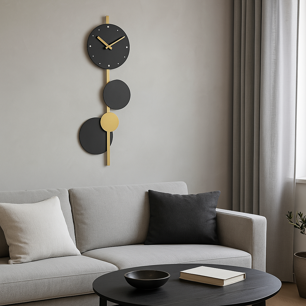 Бра настінне з годинником Artlight 0W колір Чорний BD4124