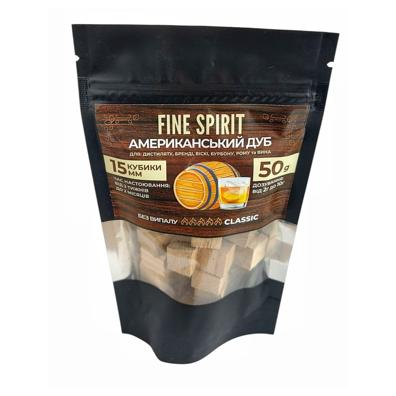 Кубики дубові Fine Spirit CLASSIC без випалу 50 г