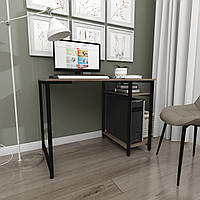 Стильний маленький письмовий комп'ютерний стіл лофт 100 см з нішею під системний блок ЛОФТ FLASHNIKA СКЛ-1