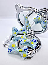 "Бантик". 3,5*2см.  Колір блакитний. Ціна за 1шт.