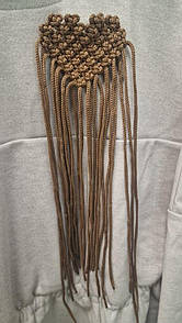 Брошка макраме Сердце UN коричнева Rica Mare MKRMBN-489-1