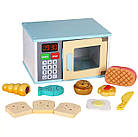 Ігрова дерев’яна мікрохвильова пічка з аксесуарами — чудовий подарунок для дівчинки!, фото 2