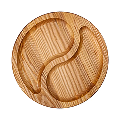 Менажниця дерев'яна 25 см кругла на 2 секції T45W250