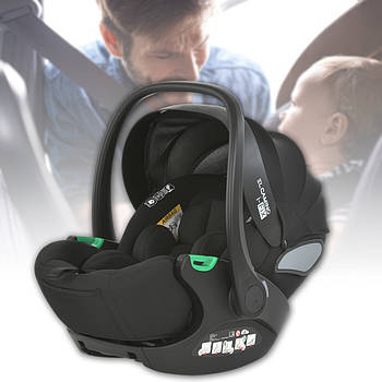 Дитяче автокрісло з регульованим підголовником та ручкою-перенесенням El Camino ME 1110 i-Fix Moon Black